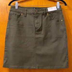 New York & Co. Olive green Twill Skirt